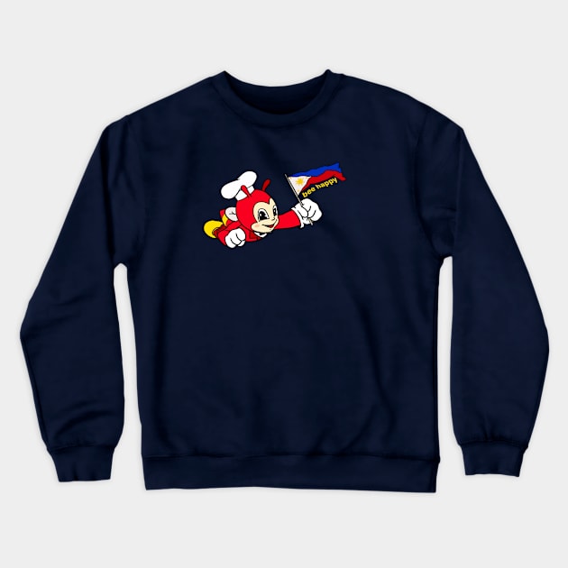 JOLLIBEE BEE HAPPY PHILIPPINE FLAG STICKER Crewneck Sweatshirt by Aydapadi Studio